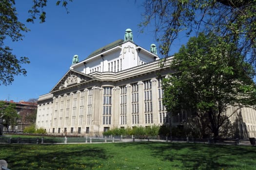 Croatian national state archives building in Zagreb, Croatia