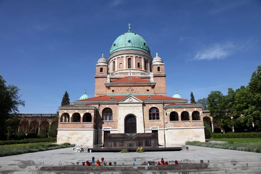 Church of Christ the King, Mirogoj graveyard in Zagreb, Croatia
