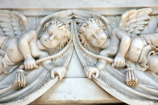 Angel at Mirogoj cemetery, Zagreb, Croatia