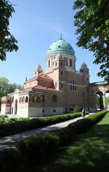 Church of Christ the King, Mirogoj graveyard in Zagreb, Croatia