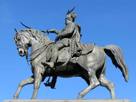 Statue of  Josip Jelacic in Zagreb Croatia