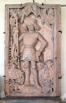 Tombstone of Frederick IX of Ptuj, Castle in Ptuj, town on the Drava River banks, Lower Styria Region, Slovenia