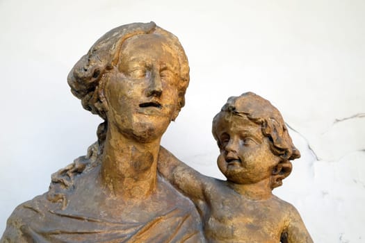Virgin Mary with baby Jesus, Castle in Ptuj, town on the Drava River banks, Lower Styria Region, Slovenia