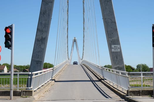 Bridge over the Sava River in Martinska Ves, Croatia