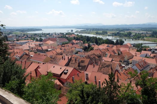 Ptuj, town on the Drava River banks, Lower Styria Region, Slovenia