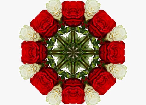 abstract kaleidoscopic pattern,background for design of roses