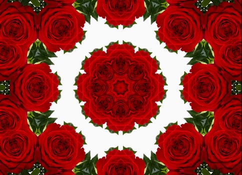 abstract kaleidoscopic pattern,background for design of roses