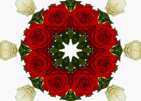 abstract kaleidoscopic pattern,background for design of roses