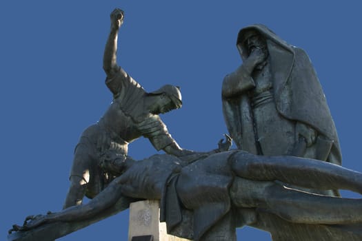 11th Stations of the Cross, Crucifixion: Jesus is nailed to the cross, Basilica Assumption of the Virgin Mary in Marija Bistrica, Croatia