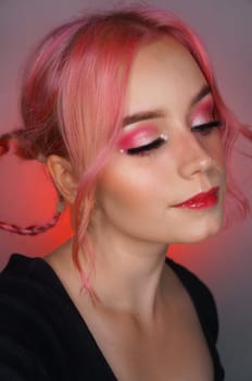 young woman with makeup