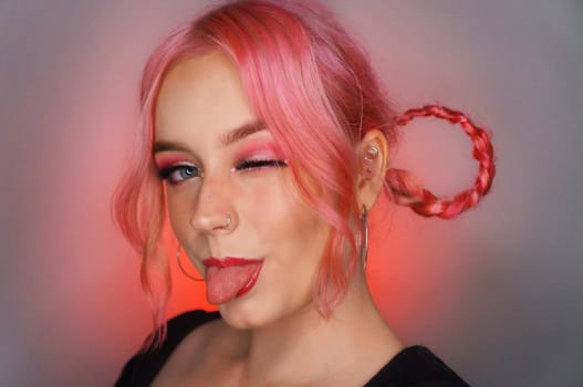 young woman with makeup