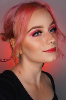 young woman with makeup