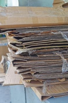 Cardboard carton for recycling in container