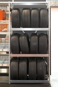 Shelf for storage spare tyres during off season