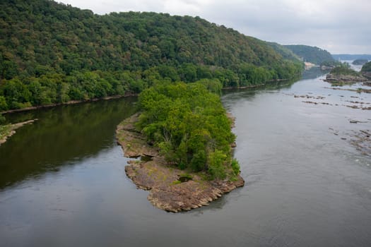 An Island Made of Rock in the Susquehanna River Viewed From the Norman Wood Bridge