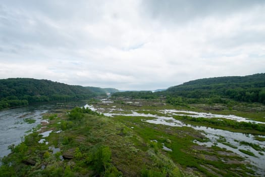 A View of the Susquehanna River From High Above on the Norman Wood Bridge