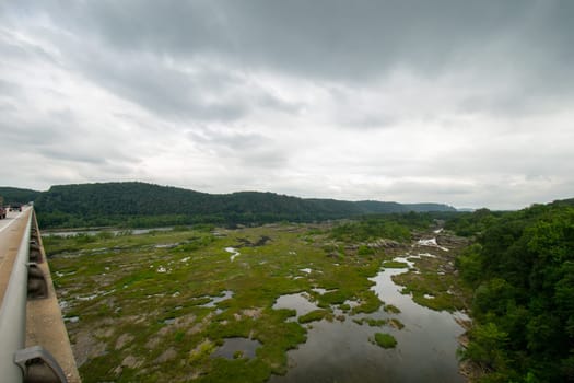 A View of the Susquehanna River From High Above on the Norman Wood Bridge