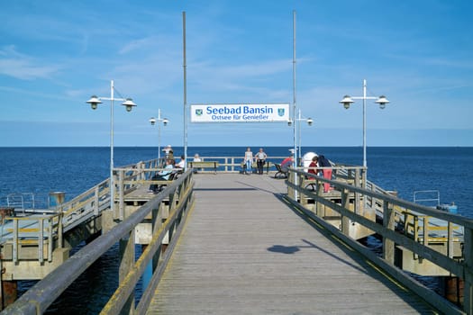 Seabridge of Bansin on the island of Usedom on the German Baltic Sea coast