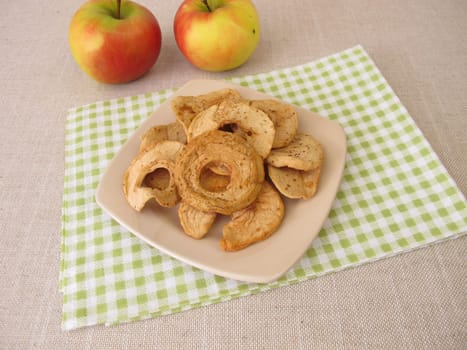 Dried fruits from homemade dried apple rings
