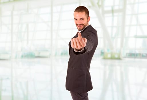 happy business man portrait at the office