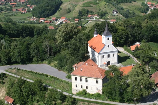 Parish church of Saint Barbara in the Bedekovcina, Croatia