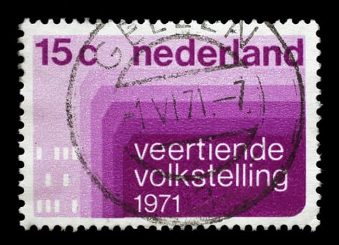 Stamp issued in Iceland shows the fouteenth population census, circa 1971.