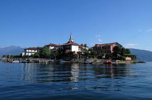 Isola Superiore dei Pescatori - the Fishermen Island, one of the famous Borromeo Islands of Lake Maggiore, Italy