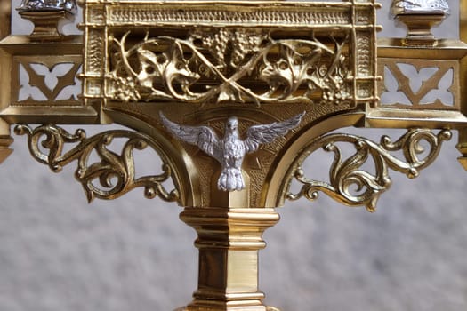 Holy Spirit Bird, detail of monstrance, Church of Saint Matthew in Stitar, Croatia