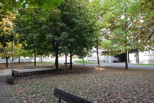 Park in Malesnica residential area, Zagreb, Croatia