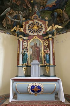 The main altar in the chapel of St. James in Ivanic Grad, Croatia