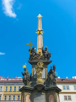 Holy Trinity Column Plague Column at Lesser Town Square. Prague, Czech Republic. Holy Trinity Column was designed by Giovanni Batista Alliprandi. Built in 1715.