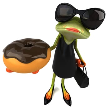 Fun frog - 3D Illustration
