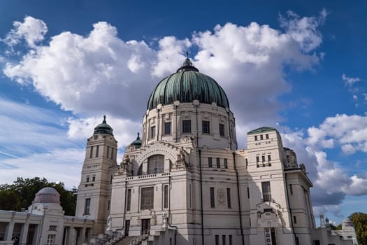 St. Charles Borromeo Cemetery Church Vienna, beautiful architecture with dome and place of interest