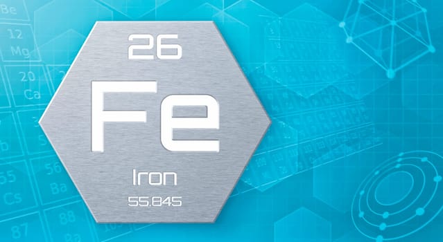 Chemical element of the periodic table - Iron