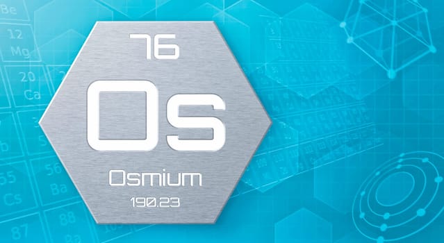 Chemical element of the periodic table - Osmium