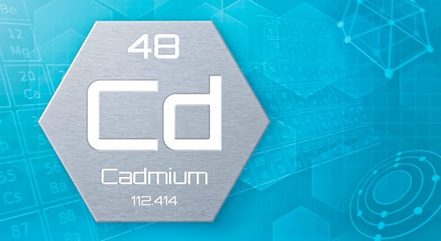 Chemical element of the periodic table - Cadmium