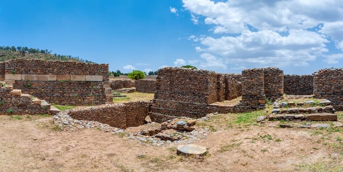 Dungur (or Dungur 'Addi Kilte) is the ruins of a substantial mansion in Aksum, Ethiopia - Ruins of the palace of the Queen Sheba, Aksum civilization at Axum city in Ethiopia. Archeology, on UNESCO world heritage site