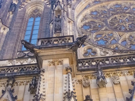 The day view of St. Vitus Cathedral in Prague, Czech Republic