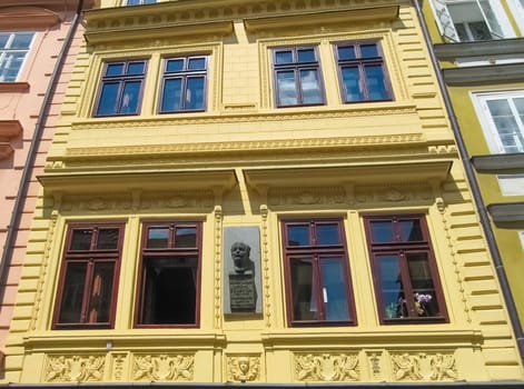 Prague, Czech Republic - 27 June, 2010: Prague house in old town, Czech Republic