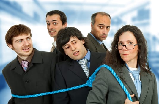 business team work concept, focus on the woman