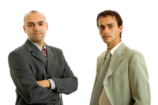 two young business men on white