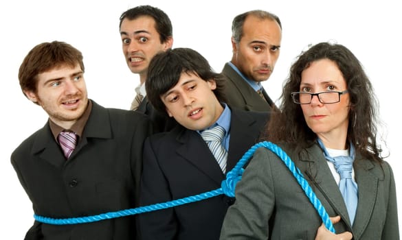 business team work concept, focus on the woman