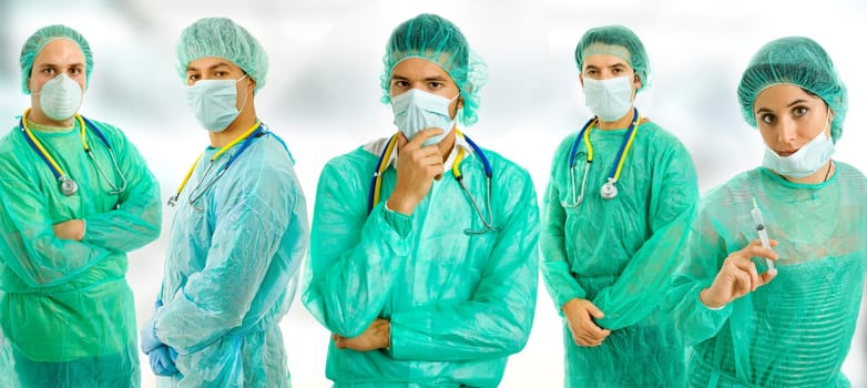 young team of doctors