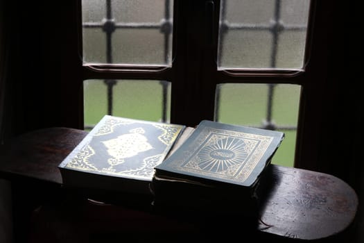 Holy book of Koran, Aladza painted mosque,Tetovo, Macedonia