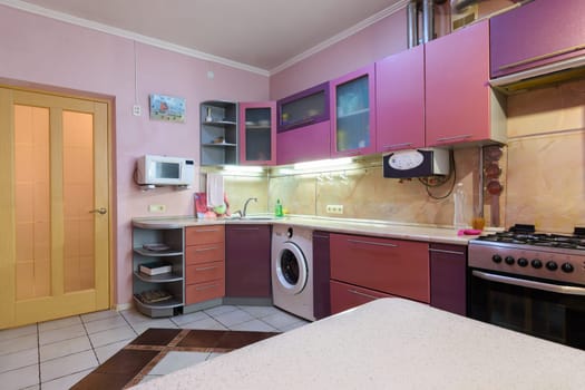 Modern nice habitable kitchen of a small small apartment