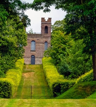 The Belvedere Tower, Claremont Landscape Garden, Esher, United Kingdom on 28 June 2020