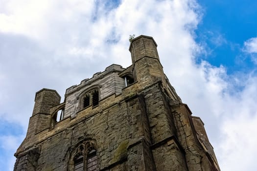 Chichester Cathedral (Cathedral Church of the Holy Trinity) free-standing medieval bell tower known as campanile in Chichester, West Sussex, United Kingdom on 14 July 2019