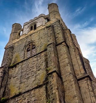 Chichester Cathedral (Cathedral Church of the Holy Trinity) free-standing medieval bell tower known as campanile in Chichester, West Sussex, United Kingdom