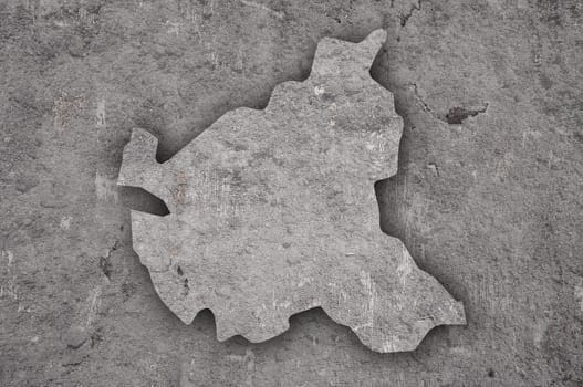Map of Hamburg on weathered concrete