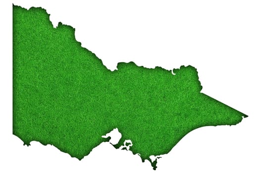 Map of Victoria on green felt
